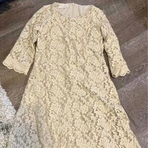 Cream lace dress